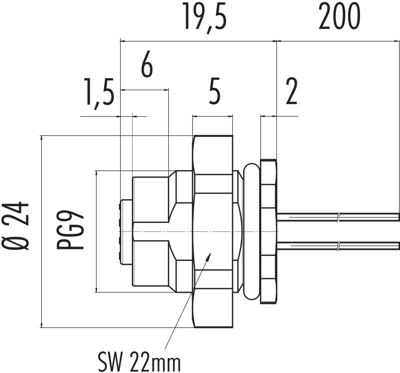 76 4832 3011 00004-0200 binder Sensor-Actuator Cables Image 2