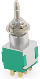 Pushbutton switch, 2 pole, natural, unlit , 6 A/250 V, mounting Ø 6.35 mm, IP65, 3-1437567-1