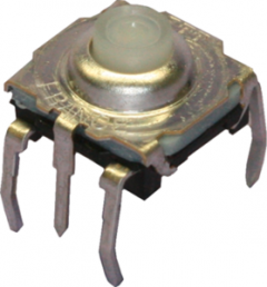 Short-stroke pushbutton, 1 Form A (N/O), 50 mA/32 VDC, unlit , 1.3 N, THT