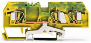 3-wire protective earth terminal, spring-clamp connection, 0.2-6.0 mm², 1 pole, 41 A, yellow/green, 282-687