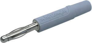 2.4 mm plug, solder connection, 0.5 mm², gray, FK 04 L NI / GR