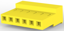 Socket housing, 6 pole, pitch 3.96 mm, straight, yellow, 3-640432-6