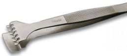 ESD wafer tweezers, uninsulated, antimagnetic, stainless steel, 130 mm, 600ASA
