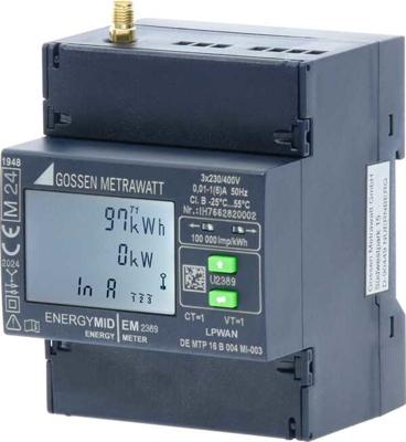 EM2389, MID, 4-L,1(6)A LPWAN Gossen Metrawatt Energy Measurement Image 2