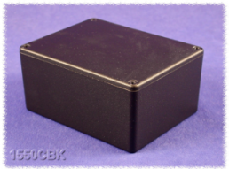 Aluminum die cast enclosure, (L x W x H) 115 x 90 x 51 mm, black (RAL 9005), IP54, 1550CBK