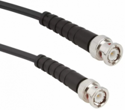Coaxial Cable, BNC plug (straight) to BNC plug (straight), 50 Ω, RG-58, grommet black, 5 m, 115101-19-M5.00
