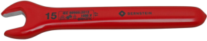 Single open-end wrench, 15 mm, 15°, 160 mm, 88 g, chromium-vanadium steel, 16-511 VDE