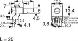 Incremental encoder, 5 V, impulses 12, PEC12R-2125F-N0012