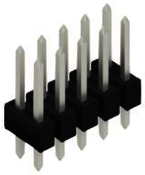 Pin header, 10 pole, pitch 2.54 mm, straight, black, 10055139
