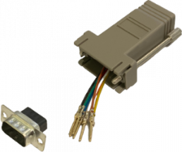 Adapter, D-Sub plug, 9 pole to RJ45 socket, 10121109