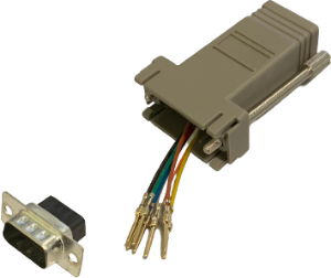 Adapter, D-Sub plug, 9 pole to RJ45 socket, 10121109