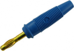 4 mm plug, solder connection, 1.5 mm², CAT O, blue, LAS 30 BL AU
