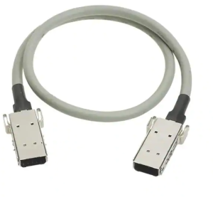 System cable, Har-Link plug, straight to Har-Link plug, straight, PVC, 0.5 m, gray
