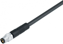 Sensor actuator cable, M8-cable plug, straight to open end, 12 pole, 2 m, PUR, black, 1 A, 77 3405 0000 50012-0200