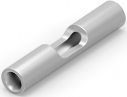 Butt connector, uninsulated, 0.2-0.6 mm², AWG 24 to 20, silver, 12.45 mm