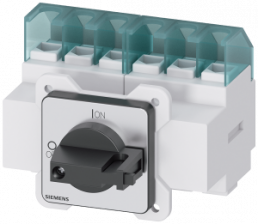 Main switch, Rotary actuator, 6 pole, 25 A, 690 V, (W x H x D) 49 x 71 x 85.5 mm, front installation/DIN rail, 3LD2122-3VK11