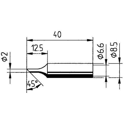 0832FDLF/10 Ersa Soldering tips, desoldering tips and hot air nozzles Image 2
