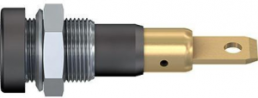 4 mm socket, flat plug connection, mounting Ø 8.3 mm, brown, 23.0190-27