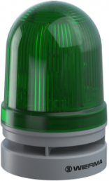 LED signal light with acoustics, Ø 85 mm, 110 dB, 3300 Hz, green, 12-24 V AC/DC, 461 210 70