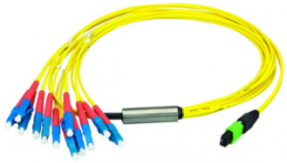 FO cable, MT/MPO to LC, 10 m, OS2, singlemode 9/125 µm