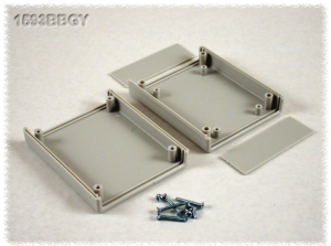 ABS device enclosure, (L x W x H) 95 x 76 x 30 mm, light gray (RAL 7035), IP54, 1593BBGY
