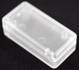 ABS miniature enclosure, (L x W x H) 50 x 25 x 15 mm, transparent, IP54, 1551BCLR