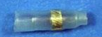 Butt connector with heat shrink insulation, 0.08-0.5 mm², AWG 30 to 28, transparent blue, 9.4 mm