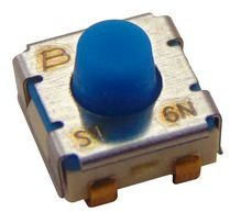 Short-stroke pushbutton, 1 Form A (N/O), 100 mA/16 V, unlit , actuator (silver, L 1.65 mm), 2.9 N, SMD