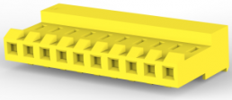 Socket housing, 10 pole, pitch 3.96 mm, straight, yellow, 4-640427-0