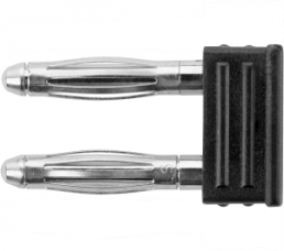 Ø 2 mm connecting plug, nickel-plated, white