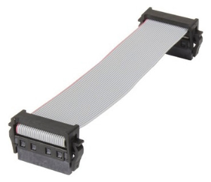 Flat ribbon cable, 0.1 m, female connector, 32 pole angled to female connector, 32 pole angled, AWG 30, 33152430100383