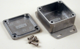 Aluminum die cast enclosure, (L x W x H) 51 x 51 x 25 mm, natural, IP54, 1590LLBF