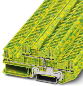 Protective conductor double level terminal, push-in connection, 0.14-1.5 mm², 6 kV, yellow/green, 3213881