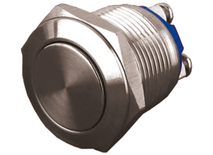 Push button, 1 pole, silver, unlit , 2 A/36 V, mounting Ø 19 mm, IP65, PAV19ANFW0N
