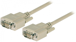 VGA connection cable, 10 m, HD-D-SUB plug, 15 pole to HD-D-SUB plug, 15 pole, EK324.10