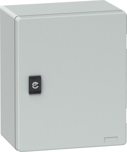 Control cabinet, (H x W x D) 308 x 225 x 160 mm, IP66, polyester, light gray, NSYPLM3025BG