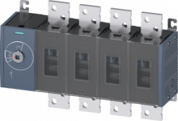Load-break switch, 4 pole, 1000 A, 1000 V, (W x H x D) 472 x 310 x 152.5 mm, screw mounting, 3KD5040-0RE10-0