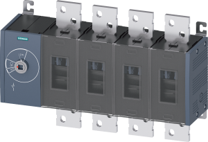 Load-break switch, 4 pole, 1250 A, 1000 V, (W x H x D) 472 x 310 x 152.5 mm, screw mounting, 3KD5240-0RE10-0