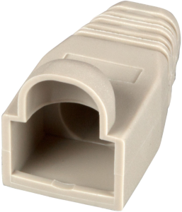 Bend protection grommet, cable Ø 6.6 mm, with detent lever protection, plastic, beige
