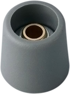 Rotary knob, 6 mm, plastic, gray, Ø 20 mm, H 16 mm, A3120068