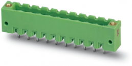 Pin header, 10 pole, pitch 5 mm, straight, green, 1924499