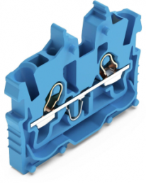 2 wire mini through terminal, push-in connection, 0.14-1.5 mm², 2 pole, 13.5 A, 6 kV, blue, 2050-304