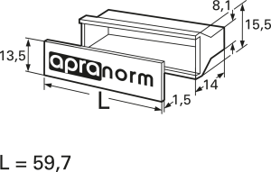25-0750-12, handle bar, 12 HP, 59.7 mm