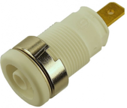 4 mm socket, flat plug connection, mounting Ø 12.2 mm, CAT III, white, SEB 2610 F4,8 WS