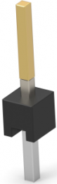 Pin header, 1 pole, pitch 2.54 mm, straight, black, 5-146280-1