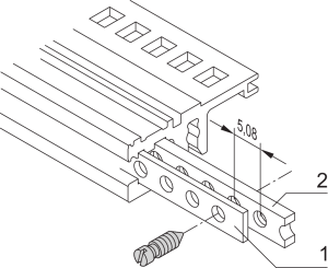Horizontal Rail Perforated Strip, 20 HP