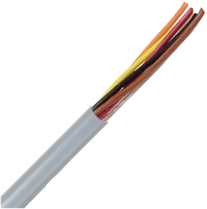 PVC data cable, 10-wire, 0.38 mm², AWG 22, gray, 302210