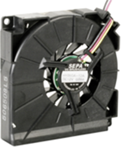 DC radial fan, 5 V, 60 x 60 x 12 mm, 7.8 m³/h, 31 dB, ball bearing, SEPA, HYB60A05A