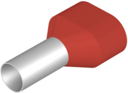 Insulated Wire end ferrule, 10 mm², 24 mm/12 mm long, red, 9037570000