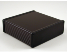 Die-cast aluminum enclosure, (L x W x H) 160 x 103 x 53 mm, black (RAL 9005), IP54, 1455N1602BK